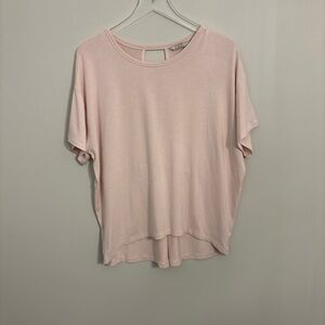 Athleta Key Hole Twist Back Short Sleeve Top Size Large